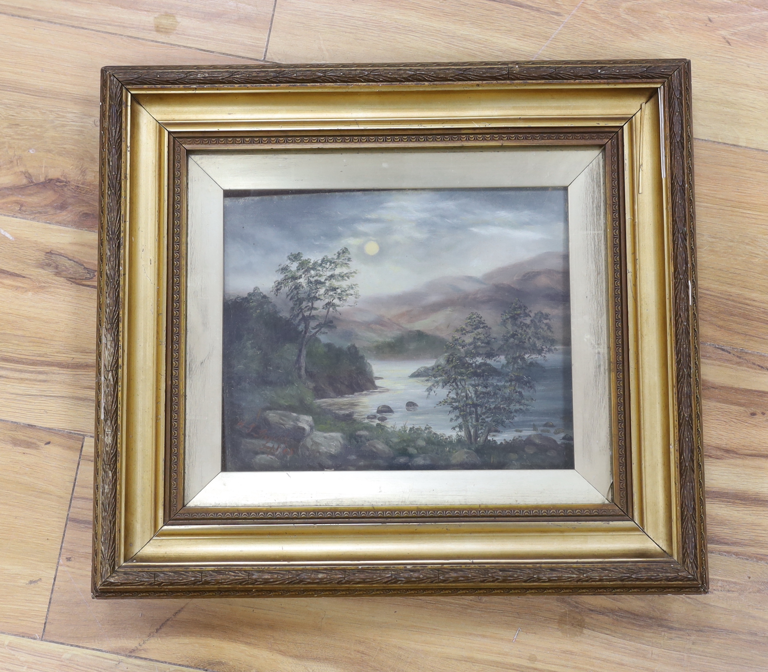 Irish School, oil on canvas, Lake Killarney, indistinctly signed and dated September '05, 21 x 27cm